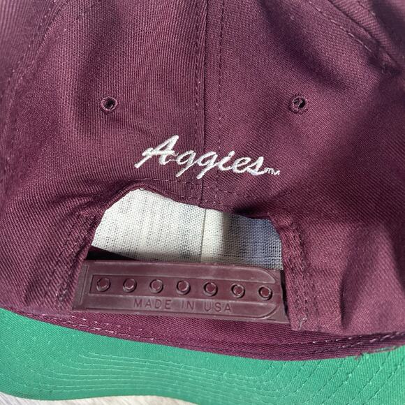Vintage Texas A&M Aggies Hat Snapback College Red Maroon Wool‎ Blend Cap USA - Picture 2 of 10